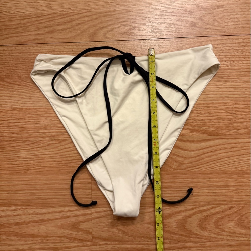 L*Space Joy Bitsy Bikini Bottom In Cream Black - L — image 5 of 7
